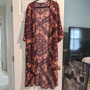 Torrid full length warm weather kimono wrap